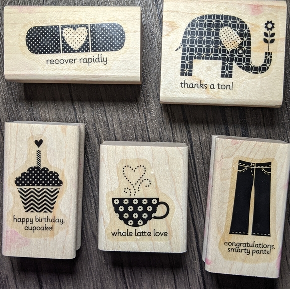 Stampin' up! Patterned Occasions set of 5 stamps - Picture 1 of 10